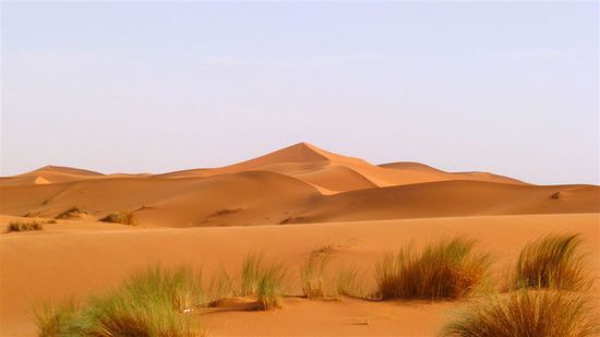 Authentisch erhebt sich die Sanddüne von Erg Chebbi