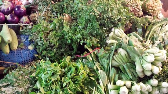 ..... werden viele frische Sachen aungeboten, die die Einheimischen zu schmackhaften Gerichten, zu verarbeiten wissen.