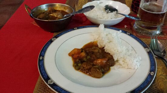 Heute gibt's mal Indisch. Auch immer sehr lecker.