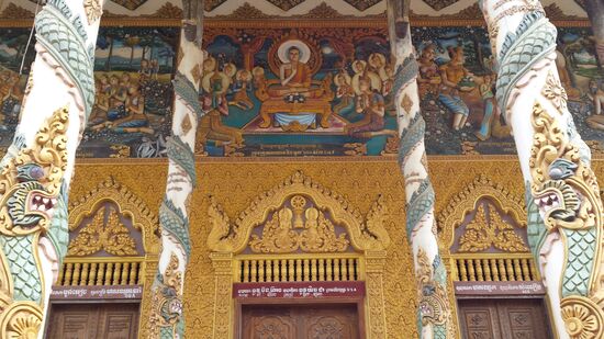 Schöne Gemälde in einer Tempelanlage