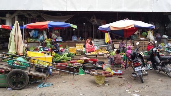 Marktszene in Battambang