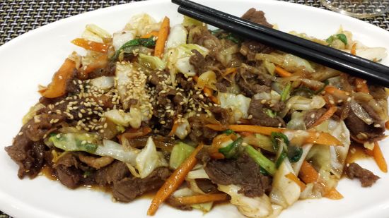 Schmeckt halt so gut: Bulgogi; koreanisch.