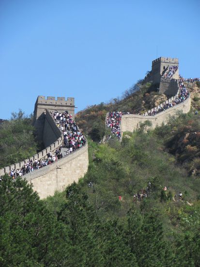 Parade auf der Mauer