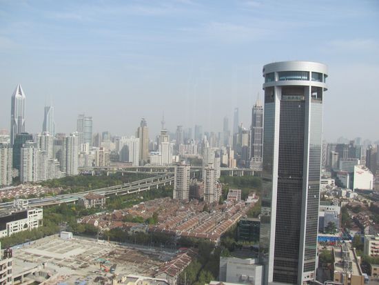 Blick vom 33. Stockwerk des Okura-Hotels.