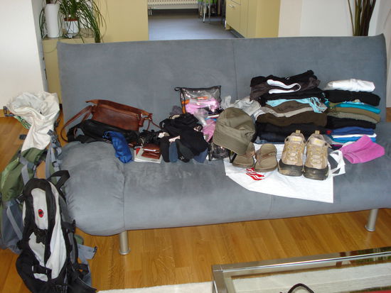 Regulas Gepäck (Überrschaung NR 2: sieht gar nicht mal nach soo viel mehr aus oder?)