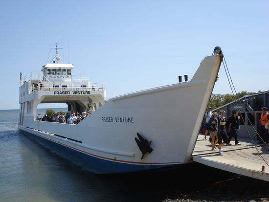 Faehre zwischen Hervey Bay und Fraser Island