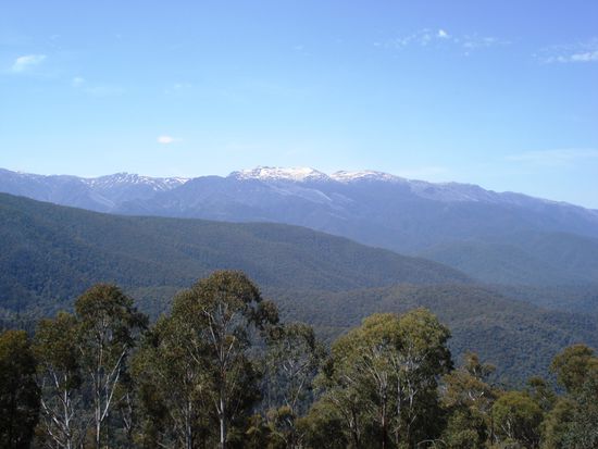 Aussicht auf die Schneeberge