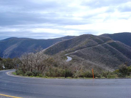 Passstrasse auf dem Mount Hotham