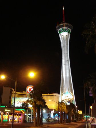 Stratosphere Tower by night