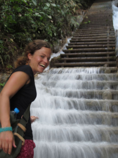 Treppe und Wasserfall in Einem!