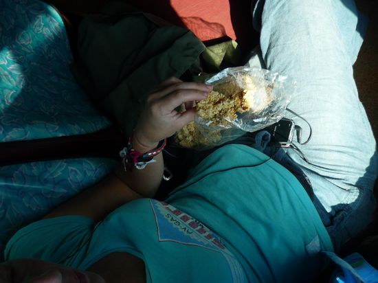 lustiges busessen - mal was andres als chips. schmeckt wie popcorn, is aber reis