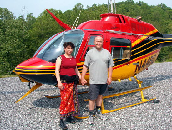 Erinnerungsfoto an den Flug