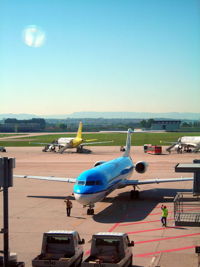 Unser Flieger nach Amsterdam