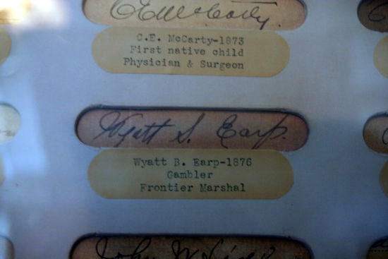 Originalunterschrift von Wyatt Earp