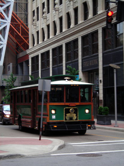 Ein Trolley in Louisville