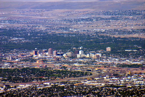 Blick auf Albuquerque