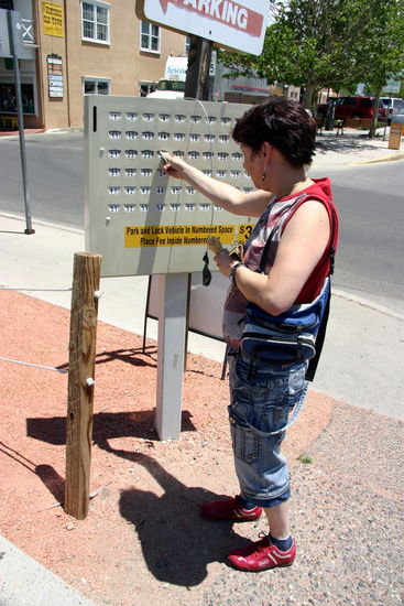 Das Füttern der Parkuhr