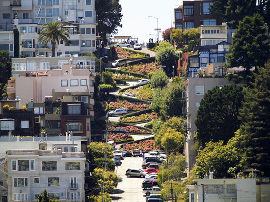 Die Lombard Street von weitem
