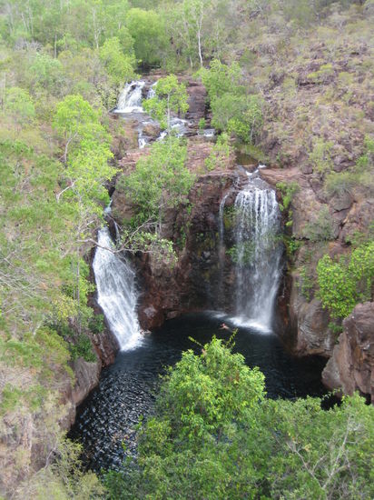 einer der groesseren Wasserfaelle - die Florence Falls