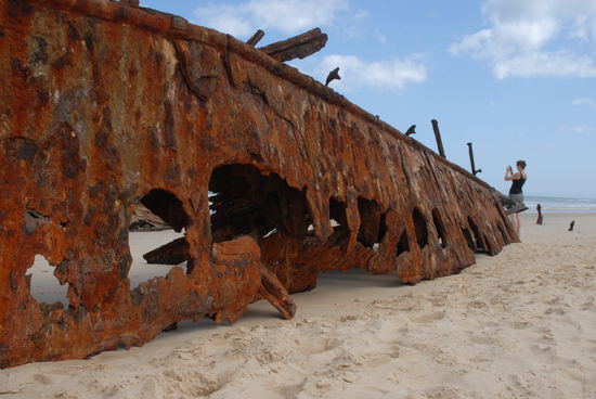 das Maheno Ship Wrack auf Fraser Island