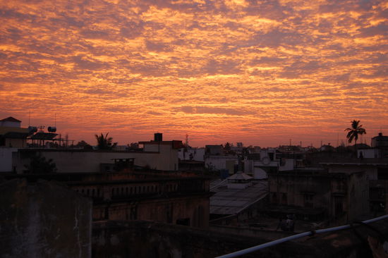abendlicher Himmel ueber Mysore