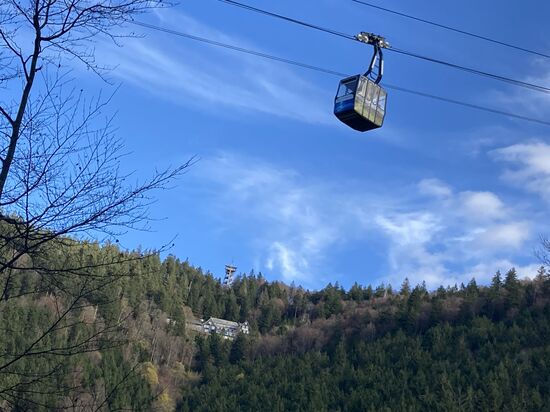 54 Freiburg - Bahn, Turm und Hotel Schauinsland
