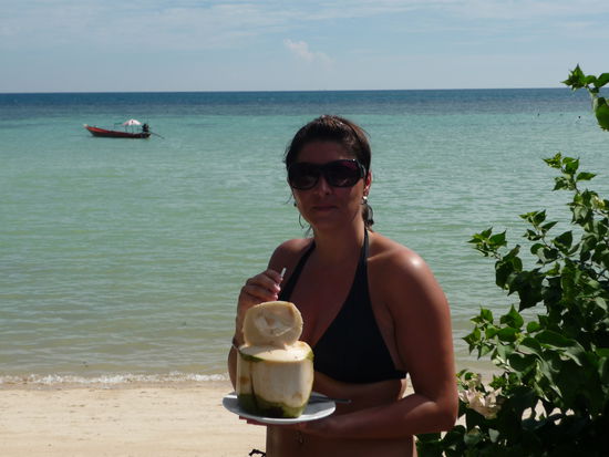 Kokosnuss am Strand...