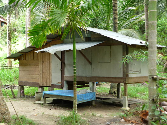 Unser neues Heim: Endlich den Traum vom eigenem Haus verwirklichen...
...muessten uns nur noch einen Kanarienvogel fangen, damit der Kaefig (rechts unterm Dach) nicht leer bliebe!