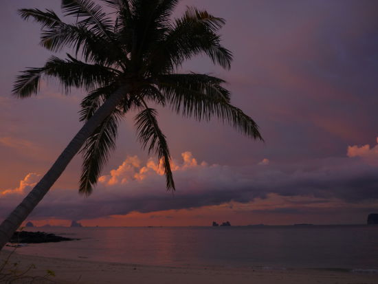 Den Sonnenuntergang bestaunen und