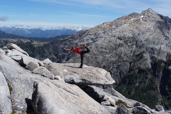 Ein bisschen Yoga am Gipfel