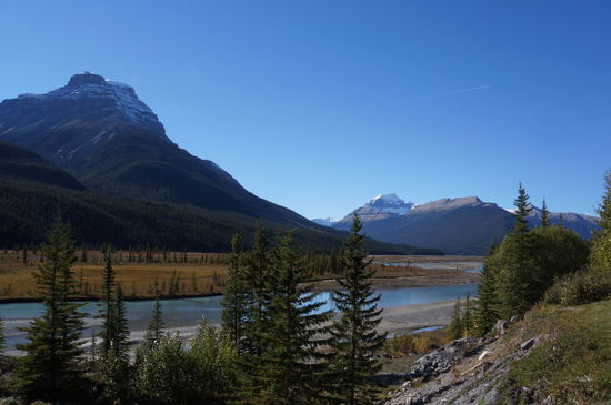 Mt Amery mit Mt Saskatchewan im Hintergrund