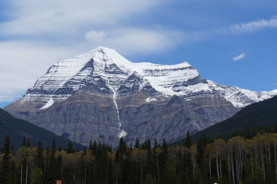 Zum Abschied zeigte sich Mt Robson noch Mal in voller Pracht