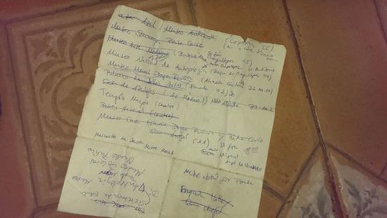 Vorderseite meines Spickzettel,  die Rückseite war genau so voll!