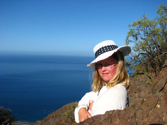 Erschöpft auf dem Gipfel.