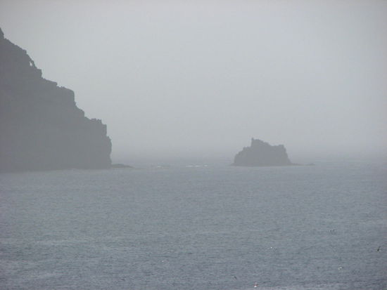 "Schlechtes Wetter" am Morgen.
Blick von unserer Sonnenterrasse in Vueltas.