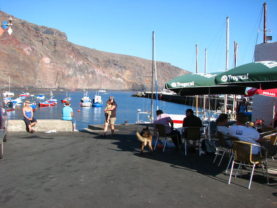 Lili beschützt Lia vor dem großen Hund.