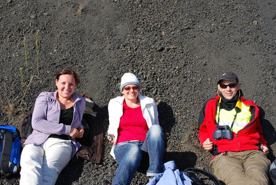 Die beiden aus München, glücklich jetzt, jeden Tag gekochte Nudeln Essen zu können