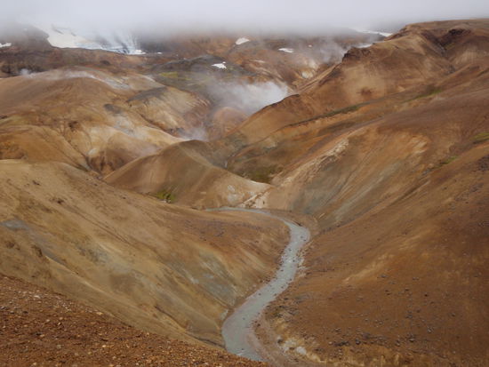 Die Sulfatan- Gletscherfelder am ende der F347
