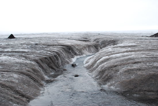Am Fuß  des Gletschers Langjökull
