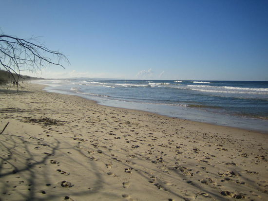 Das war fast unheimlich: ein kilometerlanger Strand und kaum jemand da ausser mir.