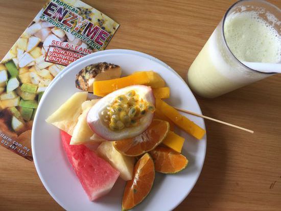 Und einen frischen Saft nach Wahl gab es auch noch...