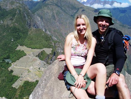 oben auf dem Wayna Picchu - hinter uns Blick auf die Stadt