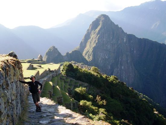 dies ist das letzte Stueck des beruehmten Inka-Trails, eine 4 taegige Wanderung, die in Machu Picchu endet