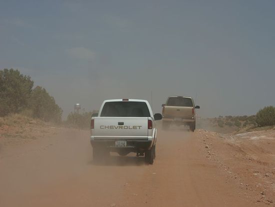 Hier nun die dirt road