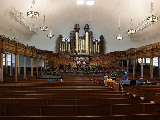 Tabernacle auf dem Temple Square in Salt Lake City