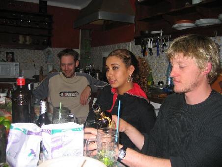 Robert, Gabriela und Freed bei Gabrielas Geburtstag