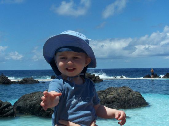 Julian am Naturschwimmbad in Porto Moniz