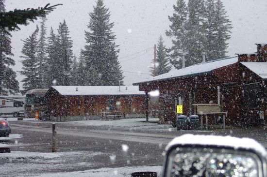 Schneefall in Blairmore