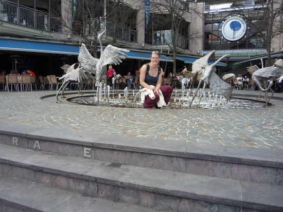 Ein Brunnen in Darling Harbour