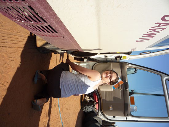 Marisol beim Auftanken